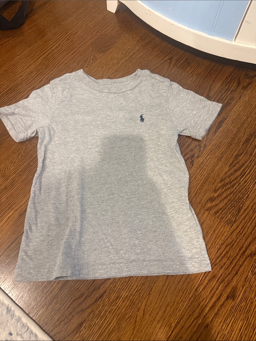 Ralph Lauren Kids Light Heather Gray Short Sleeve Polo Logo Tee